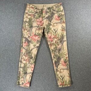 Camo Unbranded Pants Womens 35x30 Reversible Floral Tan Straight Leg Botanical